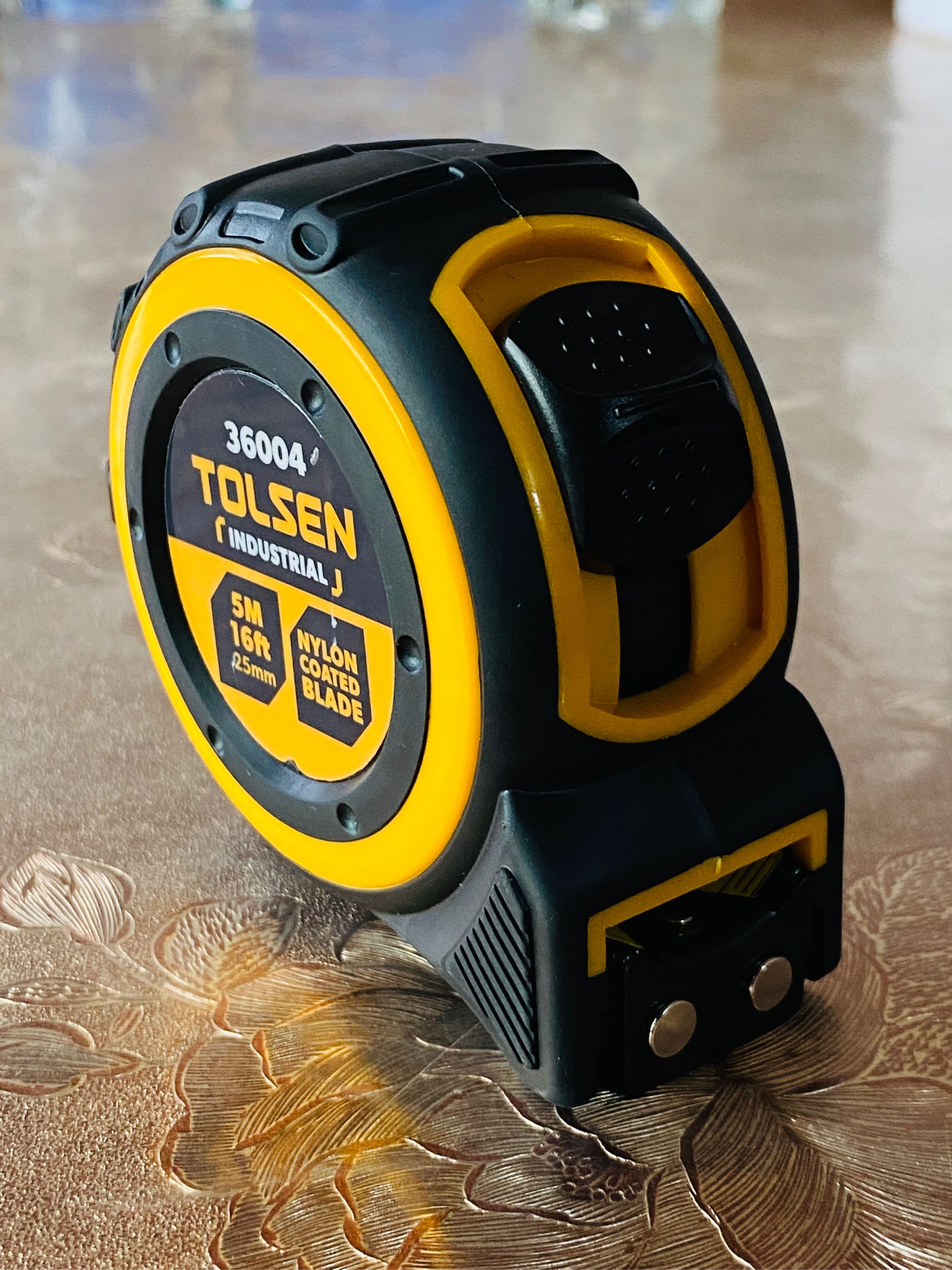 TOLSEN 36004 Measuring Tape, 5m (16ft), Metric & Inch, Magnetic Hook, ABS/TPR Case, Industrial | Model: 36004_img_5