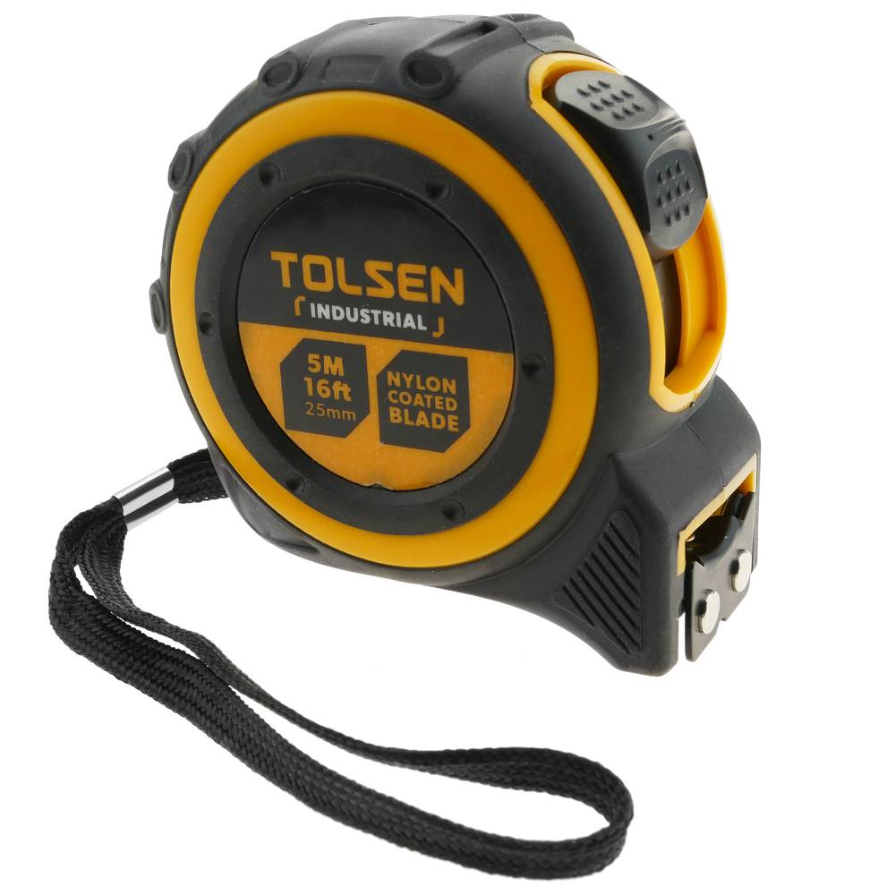TOLSEN 36004 Measuring Tape, 5m (16ft), Metric & Inch, Magnetic Hook, ABS/TPR Case, Industrial | Model: 36004_img_8