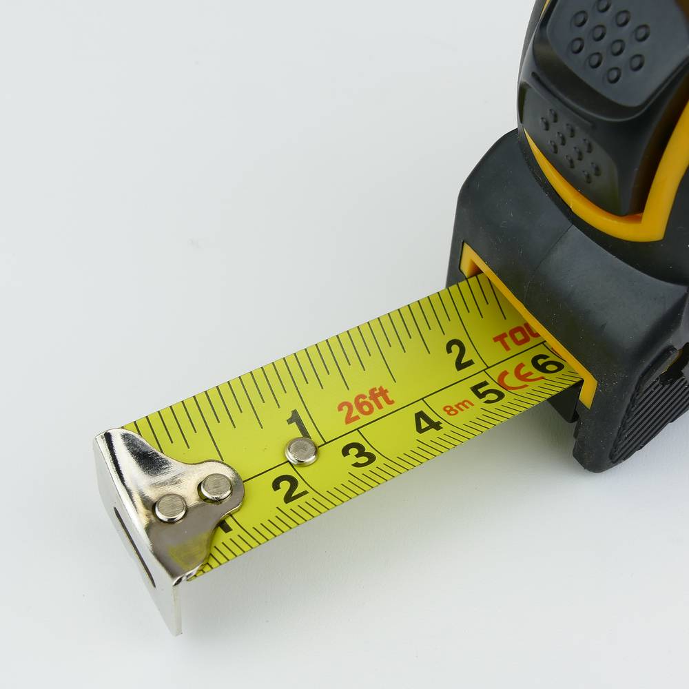 TOLSEN 36005 Measuring Tape, 8m (26ft), Metric & Inch, Magnetic Hook, ABS/TPR Case, Industrial | Model: 36005_img_4