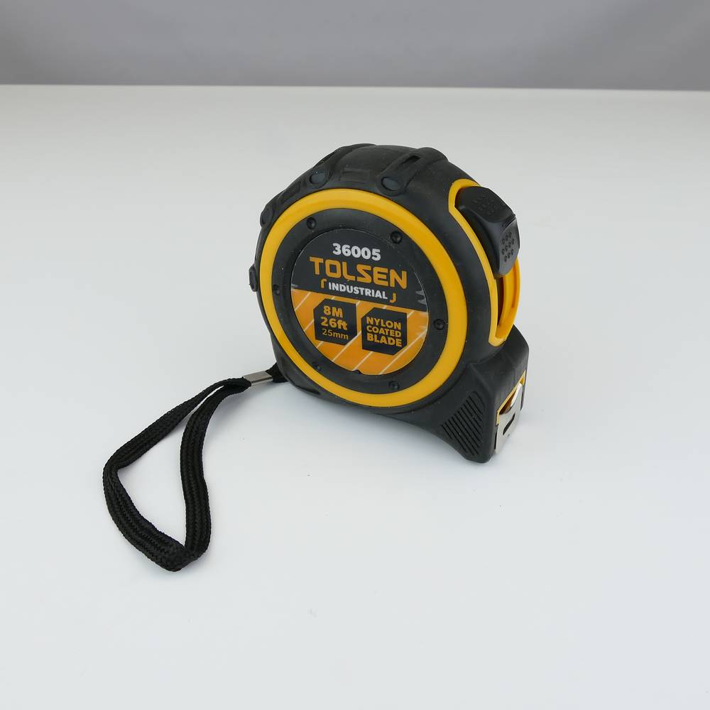 TOLSEN 36005 Measuring Tape, 8m (26ft), Metric & Inch, Magnetic Hook, ABS/TPR Case, Industrial | Model: 36005_img_5