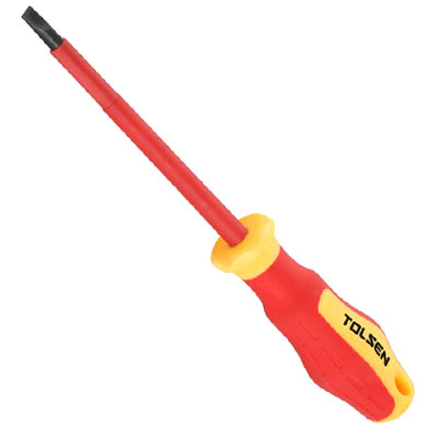 Tolsen VDE Flat Screwdriver (4.0x100mm) 1000V, Model: 38001_img_9