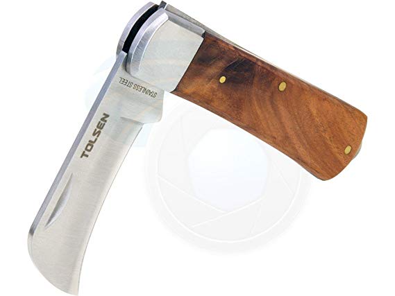 TOLSEN 38041 Electrician's Cutter, 195mm, Bent Head, Special Stainless Steel, Fine Polished Wooden Handle, Model: 38041_img_3