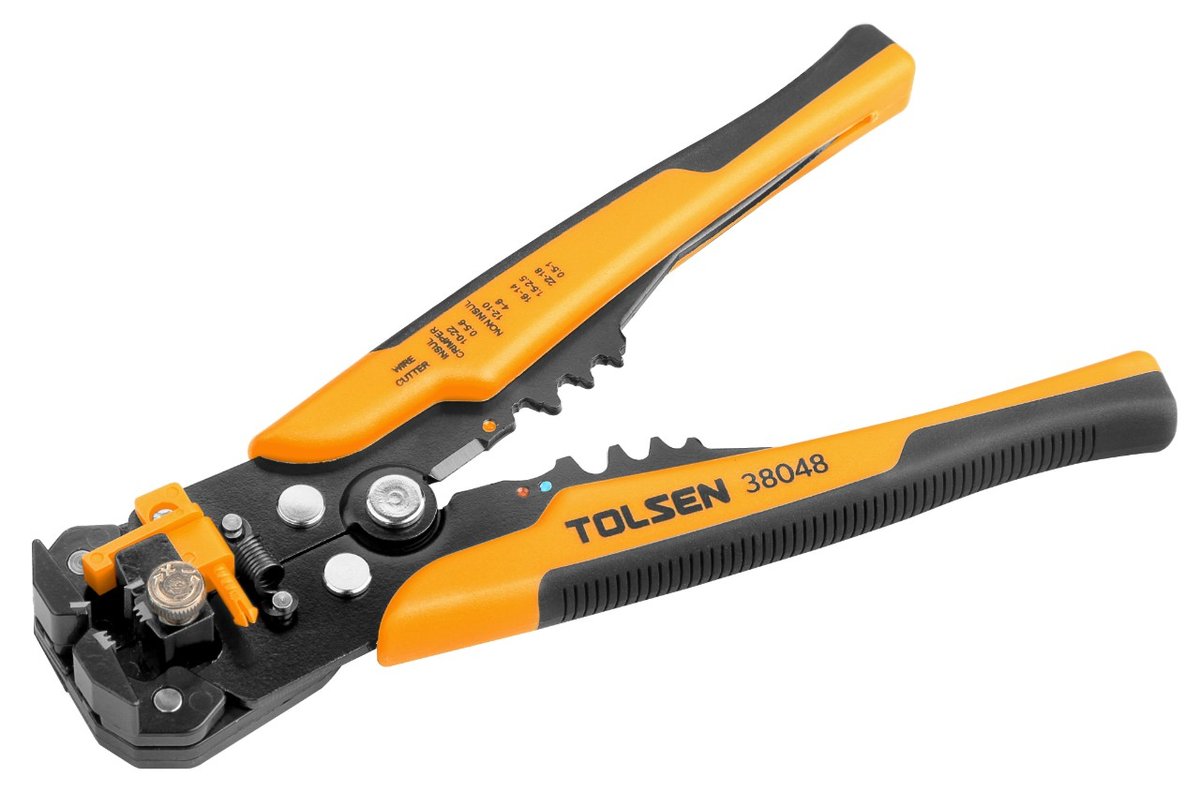 TOLSEN 38048 Industrial Automatic Wire Stripper | 8" (200mm) | 24-10 AWG | Stripping, Cutting & Crimping | Model: 38048_img_5