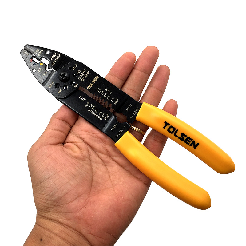 Tolsen 8.5" Wire Stripping And Crimping Pliers ( 215mm, 8.5 inch) Model: 38052_img_2