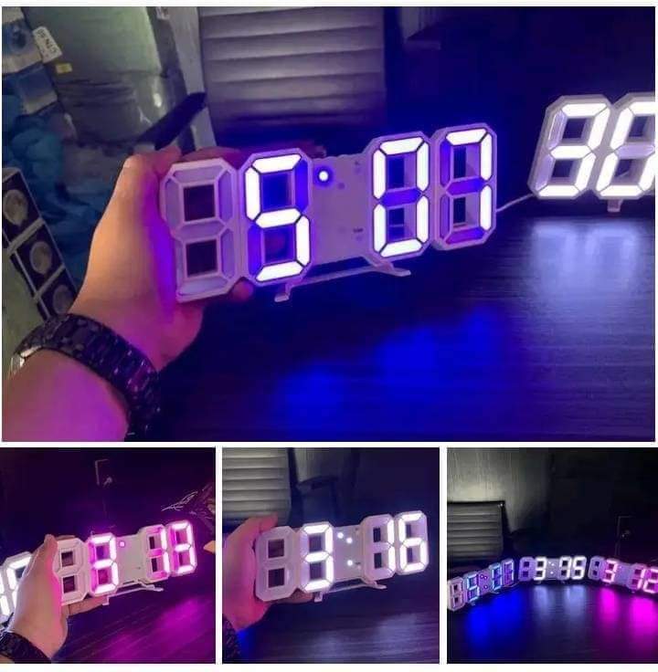 3D LED Digital Alarm Wall Clock