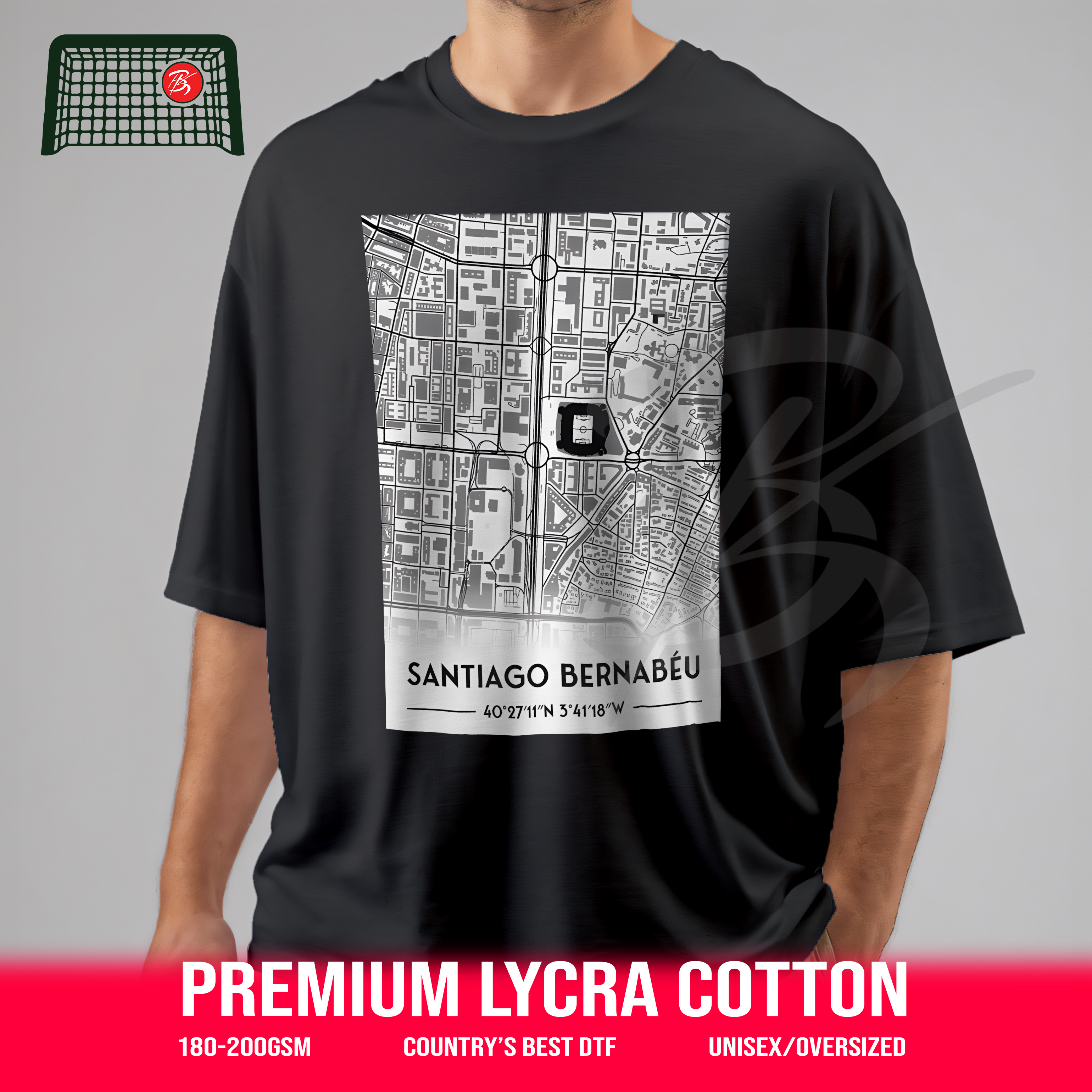 Bernabéu Blueprint – Real Madrid Stadium Map T-Shirt_img_1