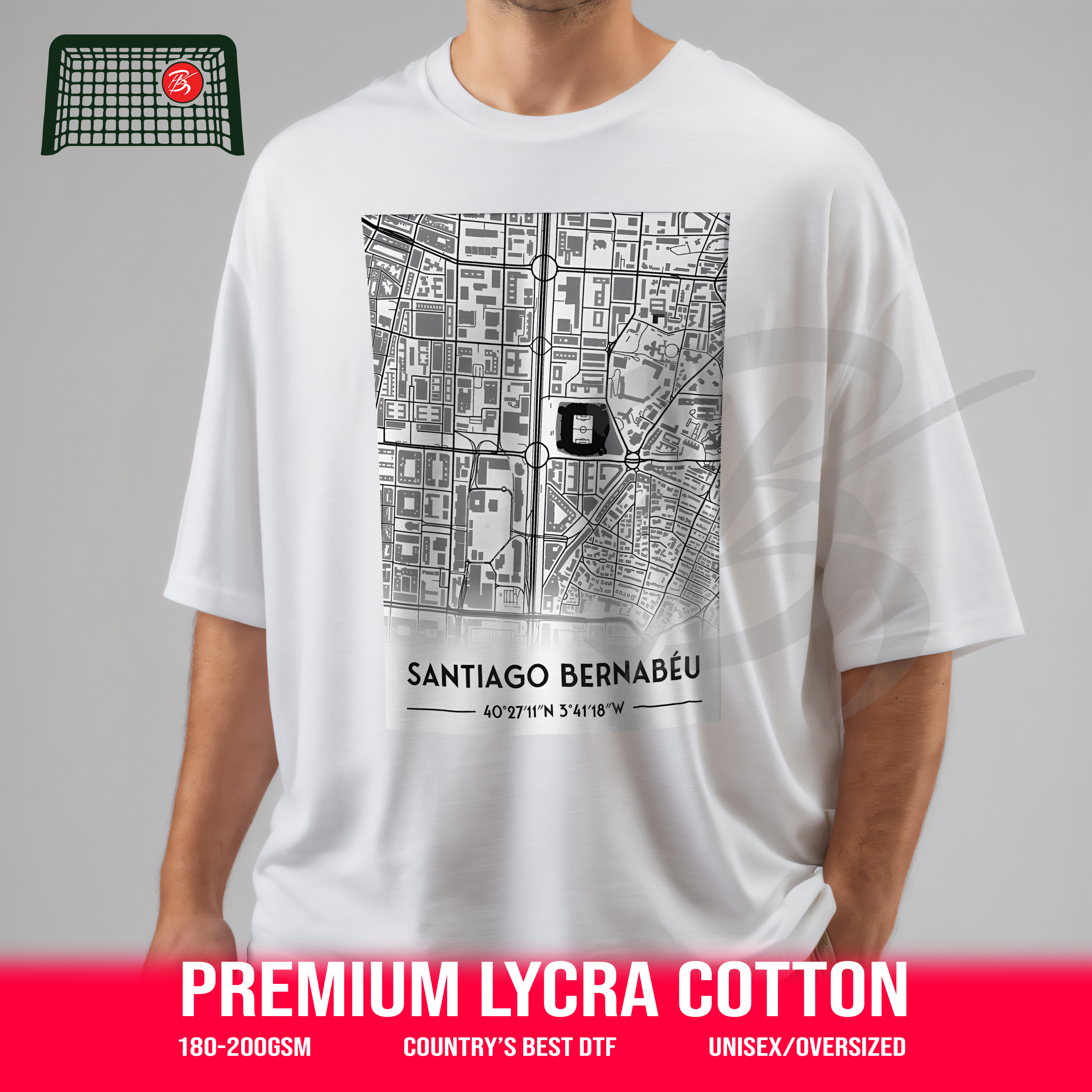 Bernabéu Blueprint – Real Madrid Stadium Map T-Shirt
