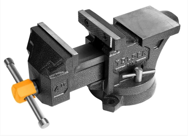 TOLSEN 10804 Bench Vice, 4" (100mm), Ultra Large Swivel Base with Anvil, Arc Anvil Design, 15KN Clamping Force | Model: 10804_img_2