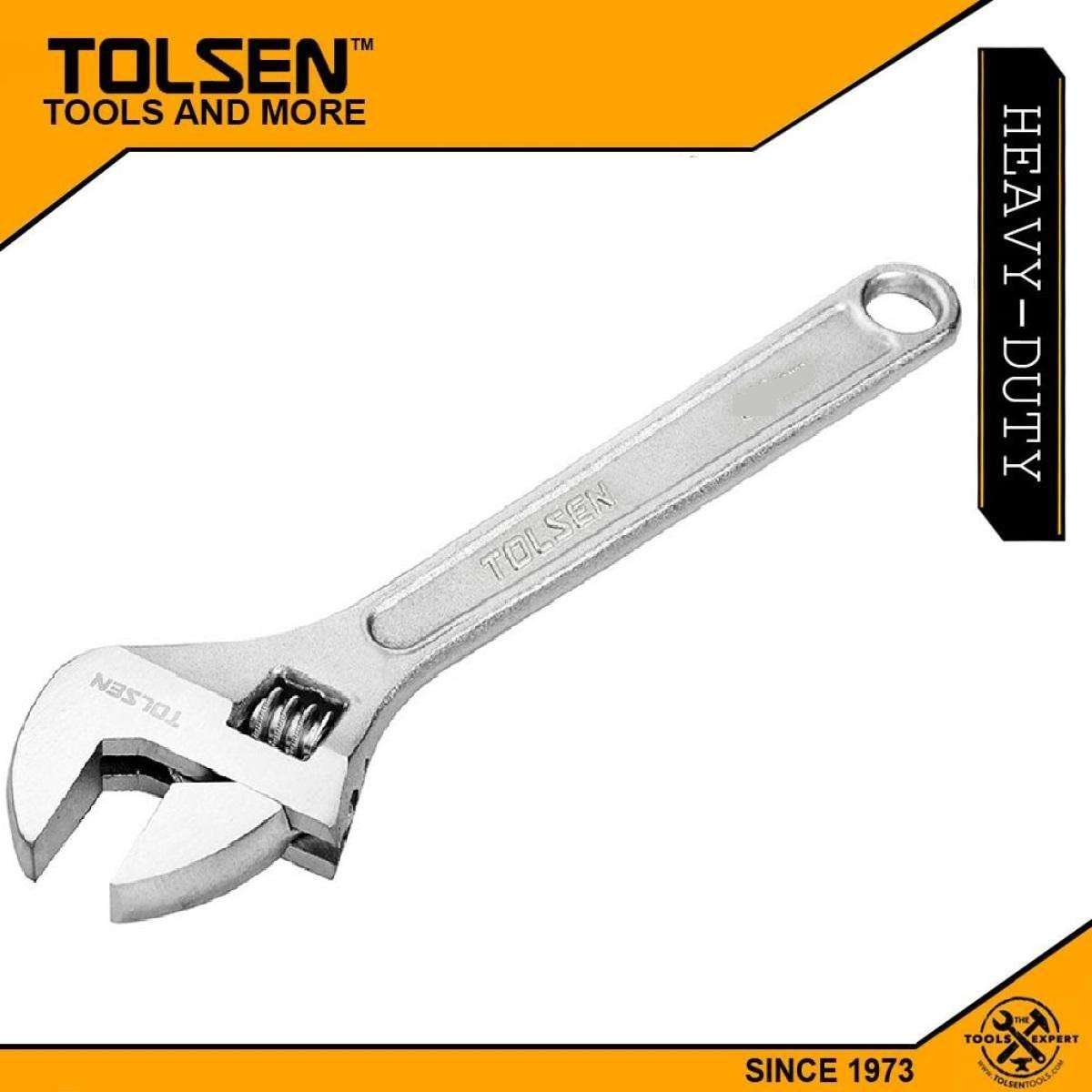 TOLSEN 15006 Adjustable Wrench, 18" (450mm), Chrome Finish, Max Opening 52mm, Professional Heavy Duty | Model: 15006_img_2