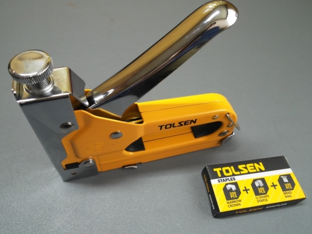 TOLSEN 43021 Heavy Duty 3 Way Staple Gun, 4-14mm, Powder Coated, Includes 200pcs Staples, Compatible with Rapid, Arrow, Esco, Model: 43021_img_4
