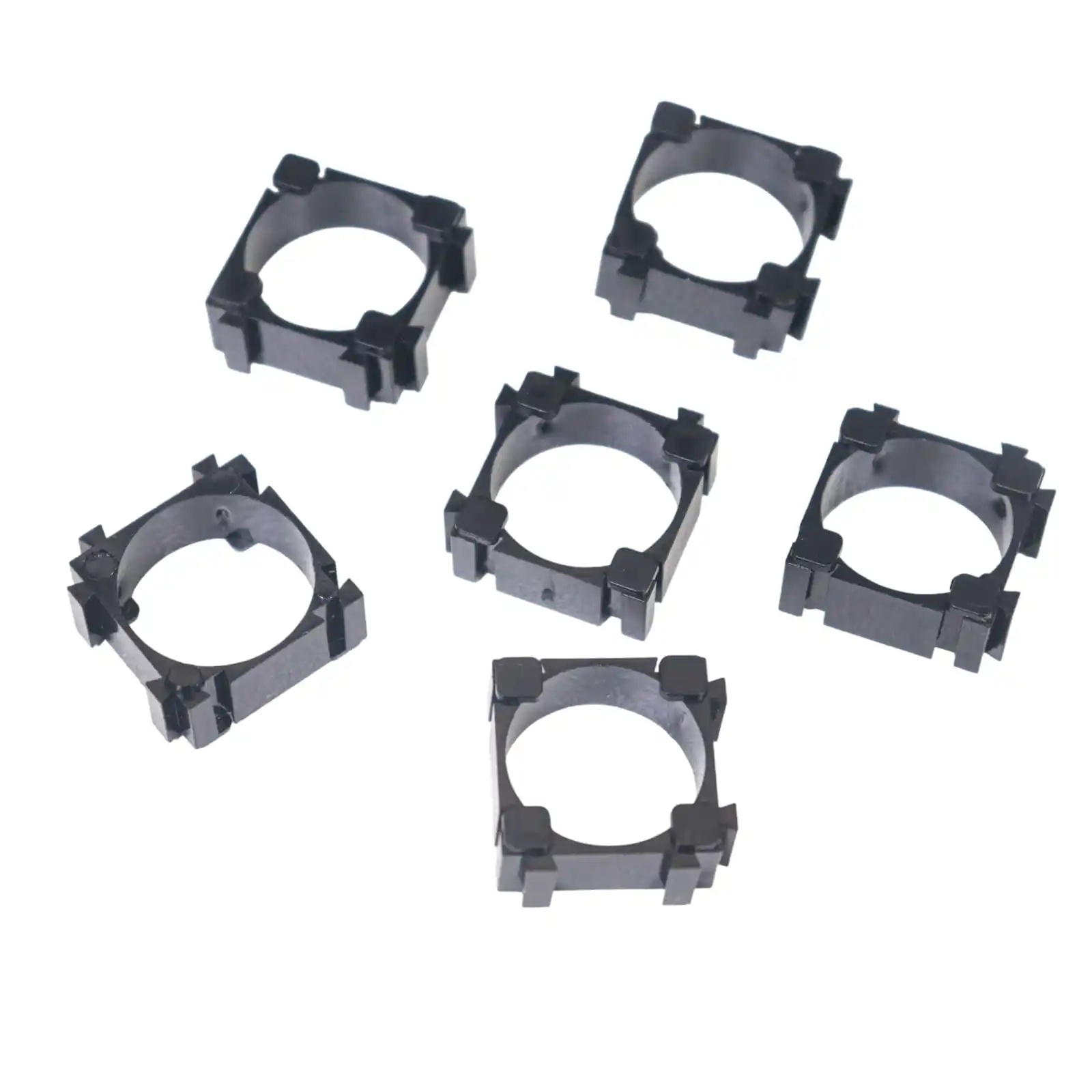 06pcs 18650 Battery Cell Holder Safety Spacer – Radiating Shell Storage Bracket for 1x 18650 Battery