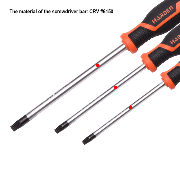 HARDEN Trox Screwdriver ( T8 | T10 | T15 | T20 | T25 | T27 | T30 | T40 ) with Soft Handle and Strong Magnet, CRV; 550292 | 550293 | 550294 | 550295 | 550296 | 550297 | 550298 | 550299_img_3