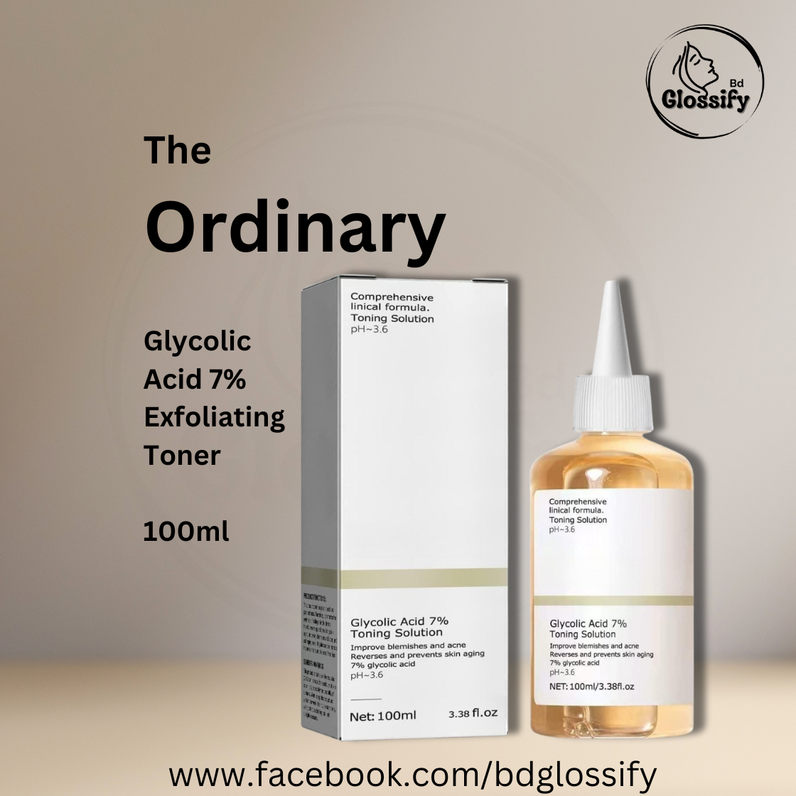 The Ordinary - Glycolic Acid 7% Exfoliating Toner - (100ml)
