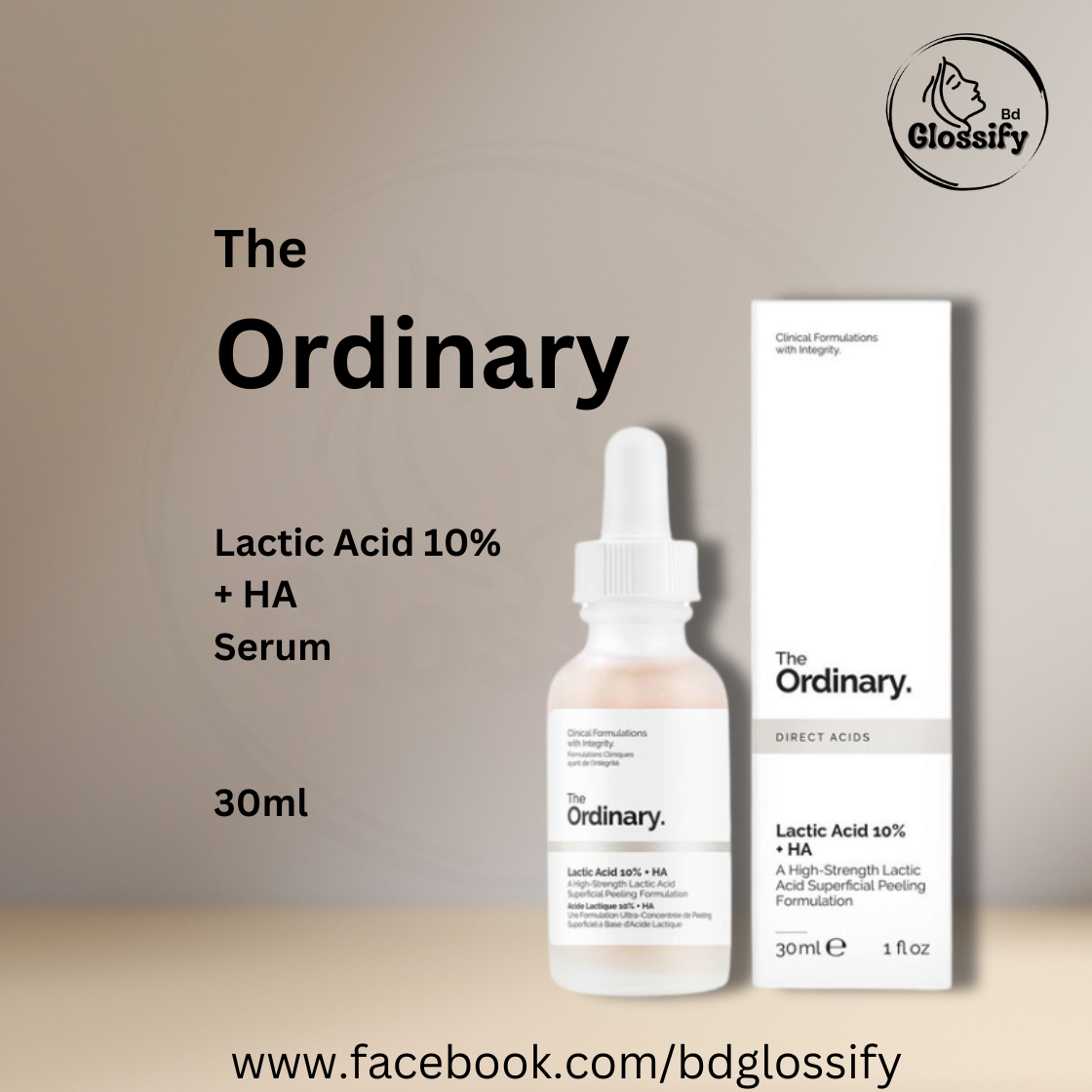 The Ordinary - Lactic Acid 10% + HA Serum (30ml)