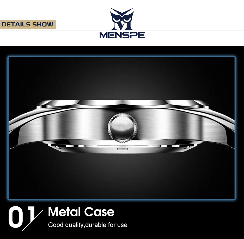 💥MENSPE Waterproof Steel Strip Double Calendar Wrist Watches_img_6