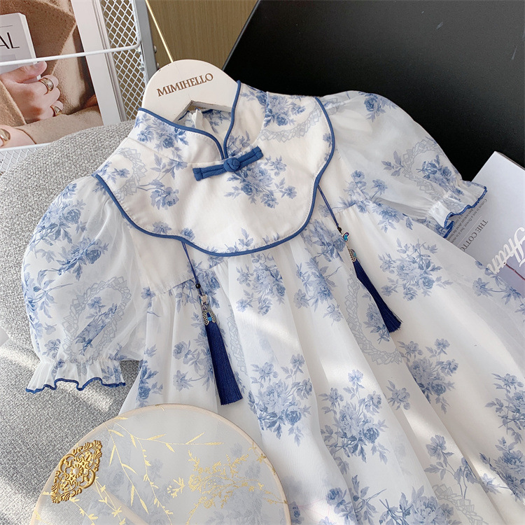 Kids Girls Summer Chinese Traditional Style Party Dress (2–6 Years)_img_3