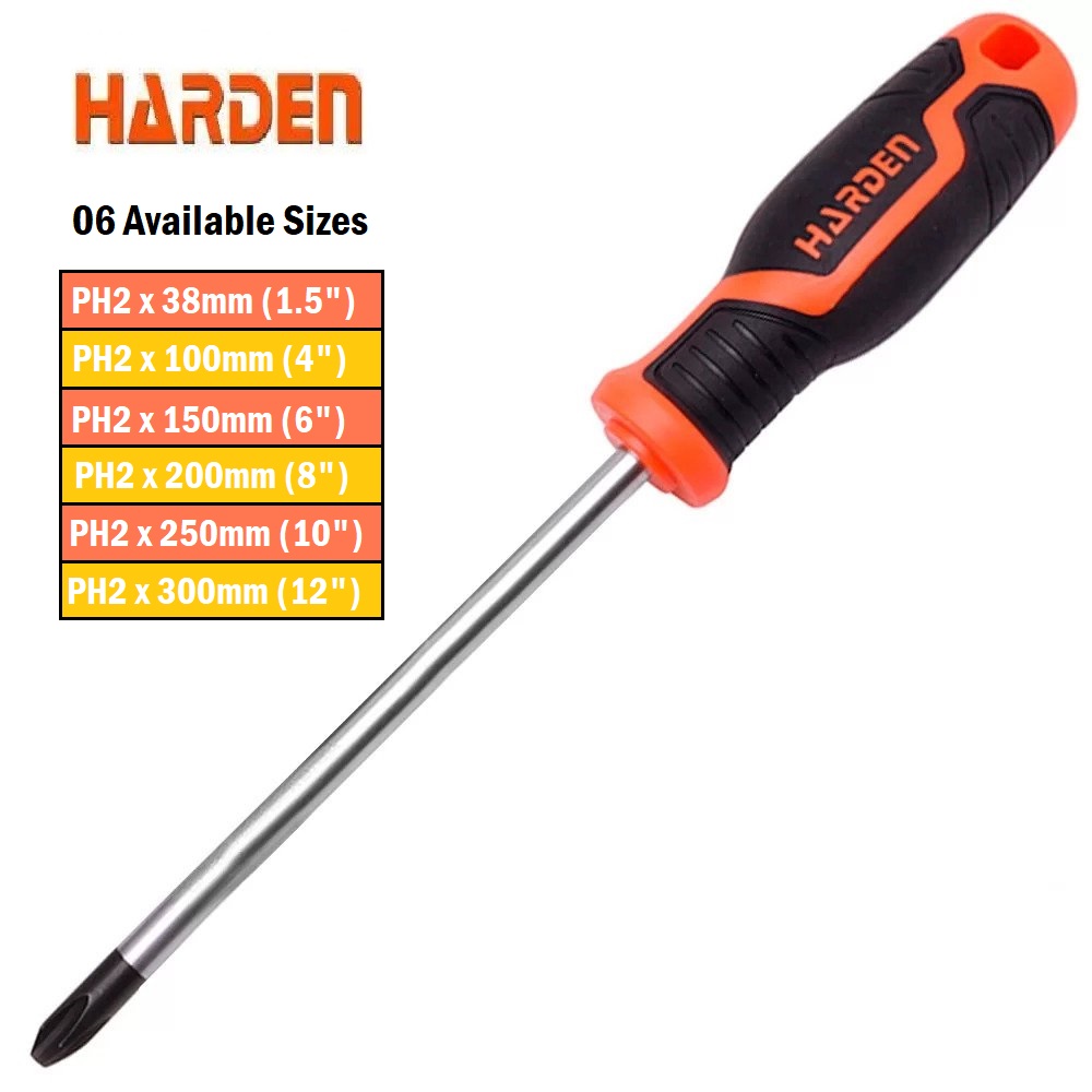 HARDEN Philips Screwdriver ( 1.5" | 4" | 6" | 8" | 10" | 12" ) Star plus Screw Driver Nut Special Magnetic Precision Screwdriver; 550281 | 550283 | 550285 | 550286 | 550287 | 550288_img_0