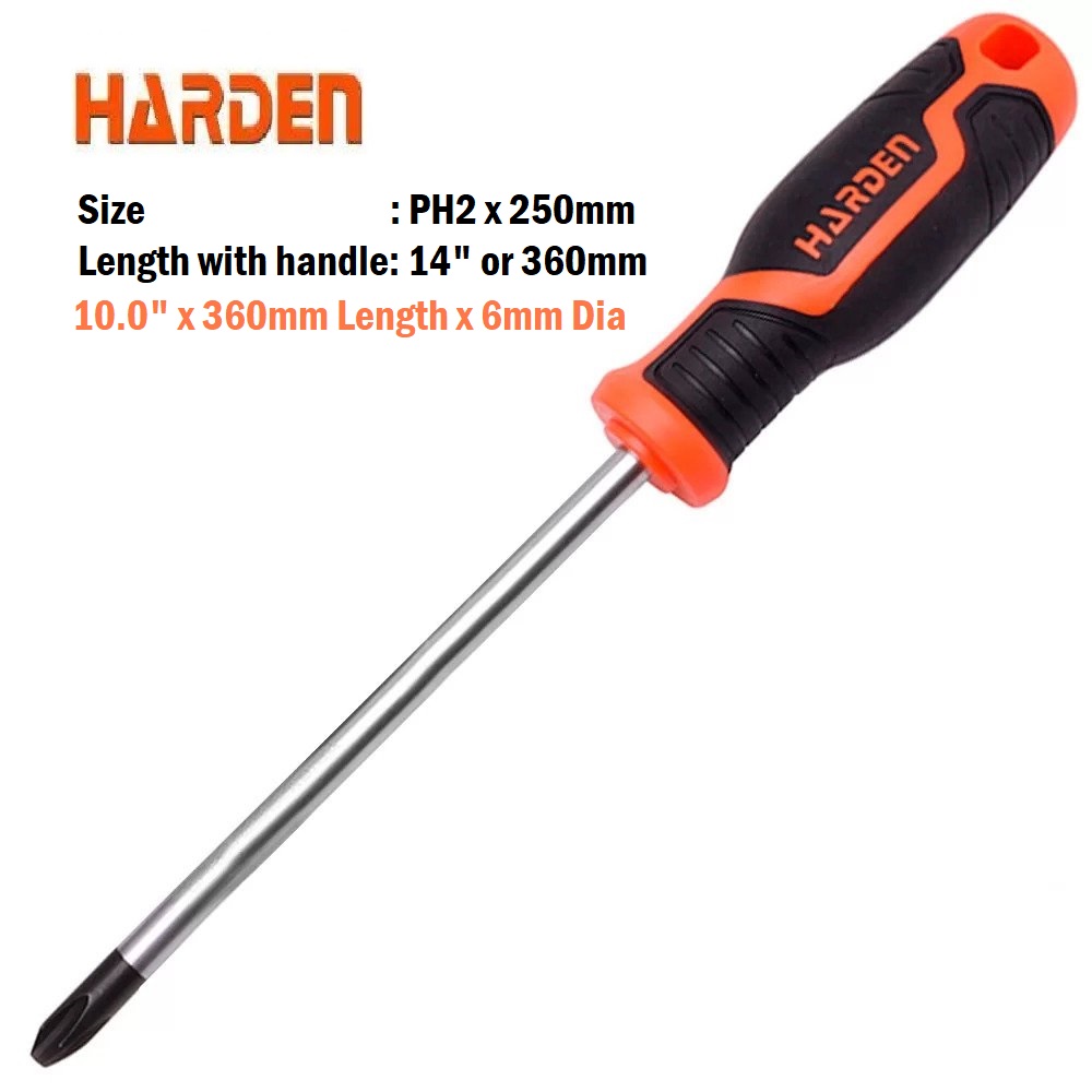 HARDEN Philips Screwdriver ( 1.5" | 4" | 6" | 8" | 10" | 12" ) Star plus Screw Driver Nut Special Magnetic Precision Screwdriver; 550281 | 550283 | 550285 | 550286 | 550287 | 550288_img_10