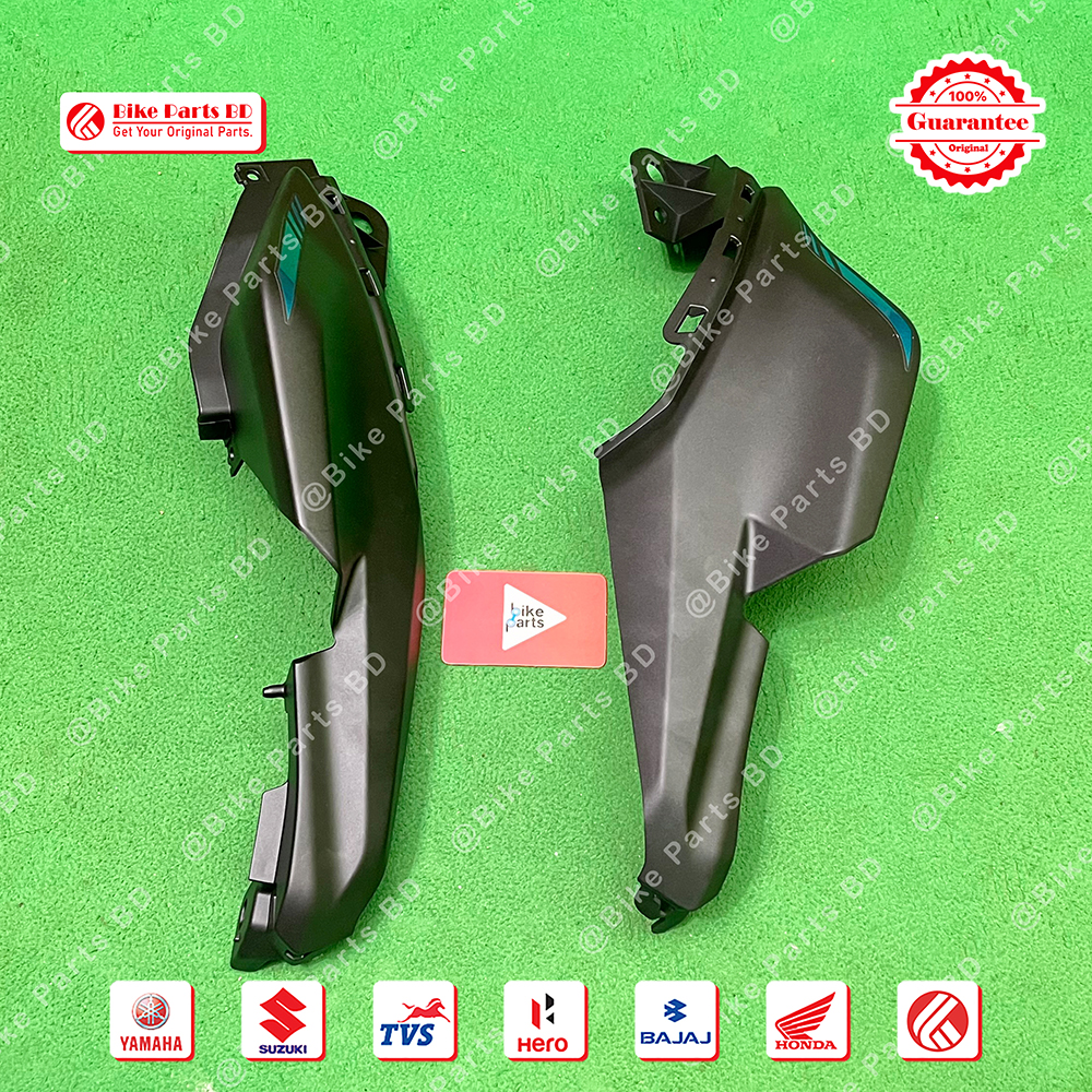 Back panel (Mat Black) for Yamaha FZS V3 (Mat Black-2D) bike.
