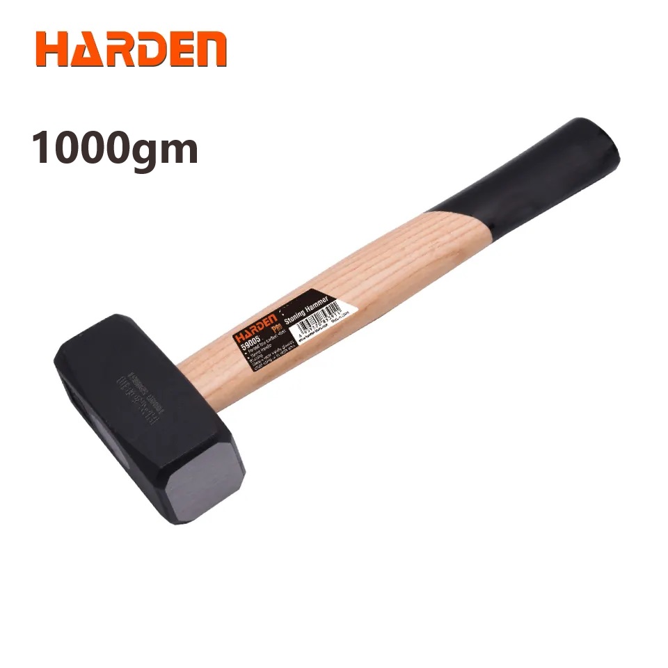 HARDEN Stoning Hammer ( 1.0Kg | 1.5Kg | 2.05Kg ) With Wood Handle; 590051 | 590055 | 590060