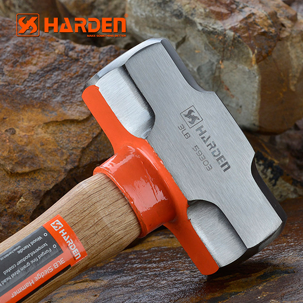 HARDEN 590303 Sledge Hammer 3.0 Lbs (1.5kg), Wood Handle, Stoning Hammer; Model: 590303_img_4