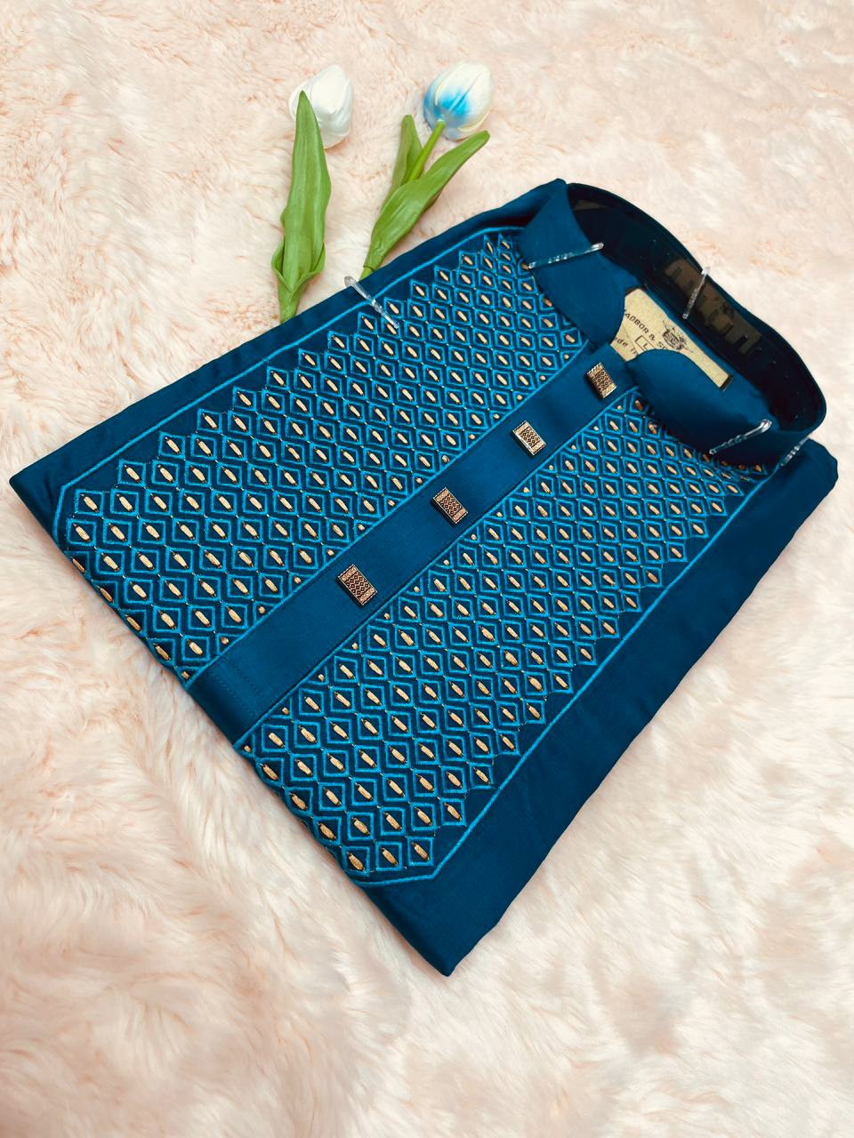 Fancy Blue embroidery