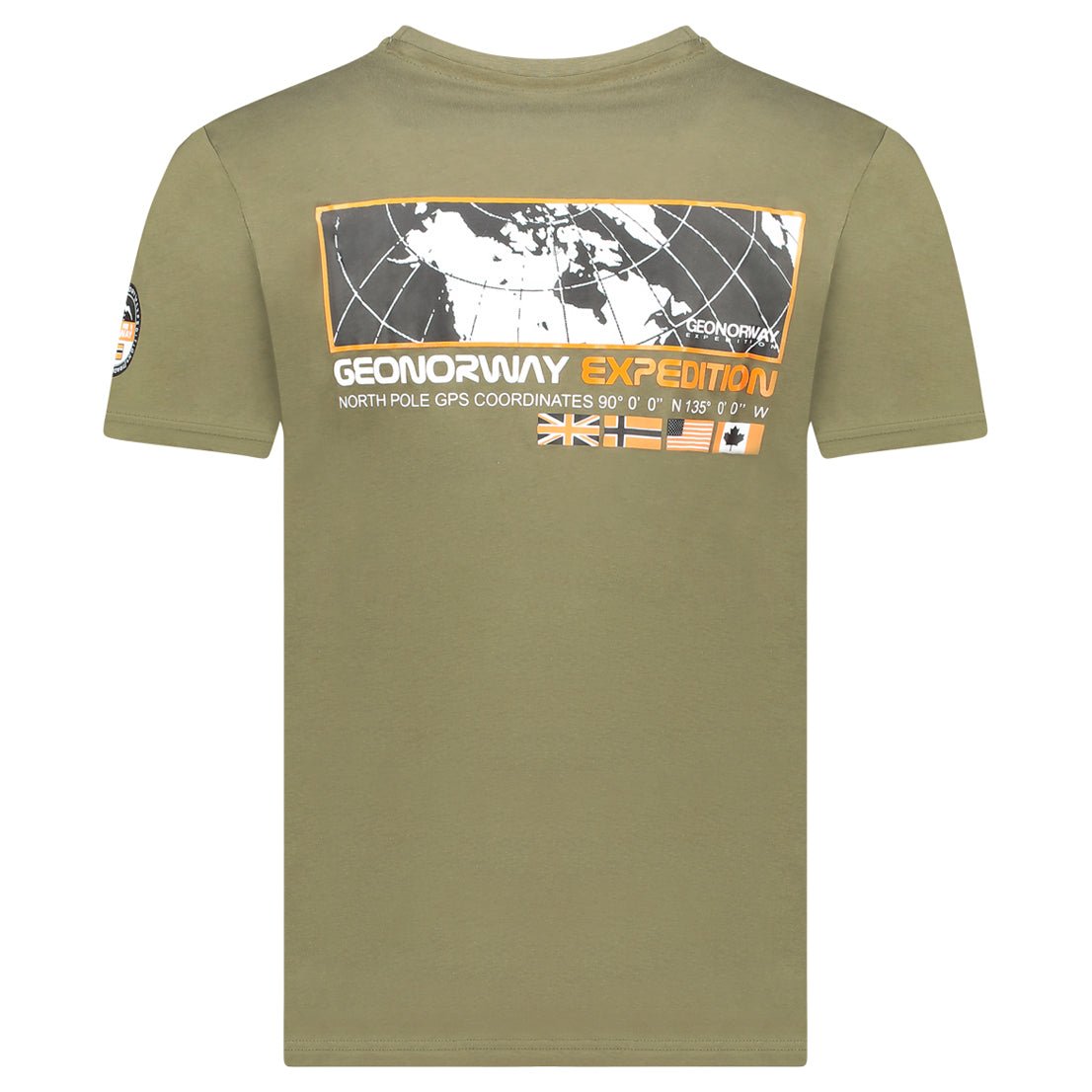 T-Shirt Men Short Sleeve with Khaki Flag_img_1