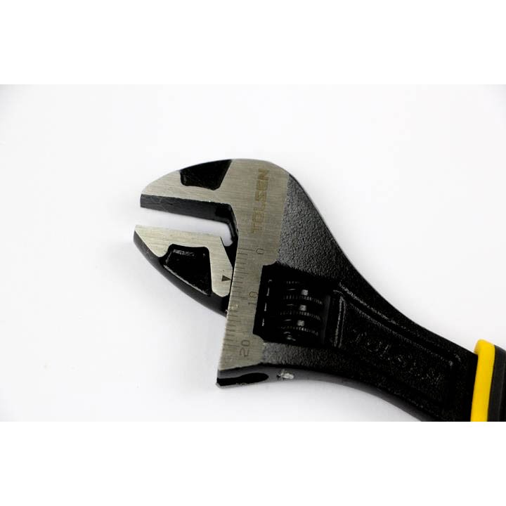 TOLSEN 15309 Adjustable Wrench, 8" (200mm), Industrial Series, Black Finish, Two-Component Handle, Max Opening 24mm; Model: 15309_img_6