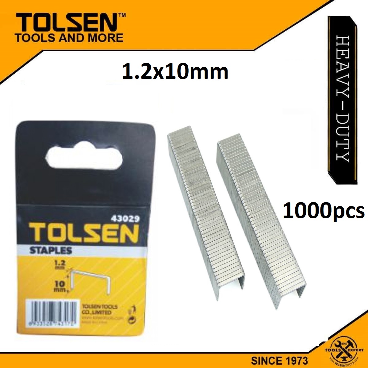 TOLSEN 43029 Staples Wire Refill | 1.2 × 10mm | 1000pcs | Compatible with TOLSEN 43021 Staple Gun | Model: 43029_img_2