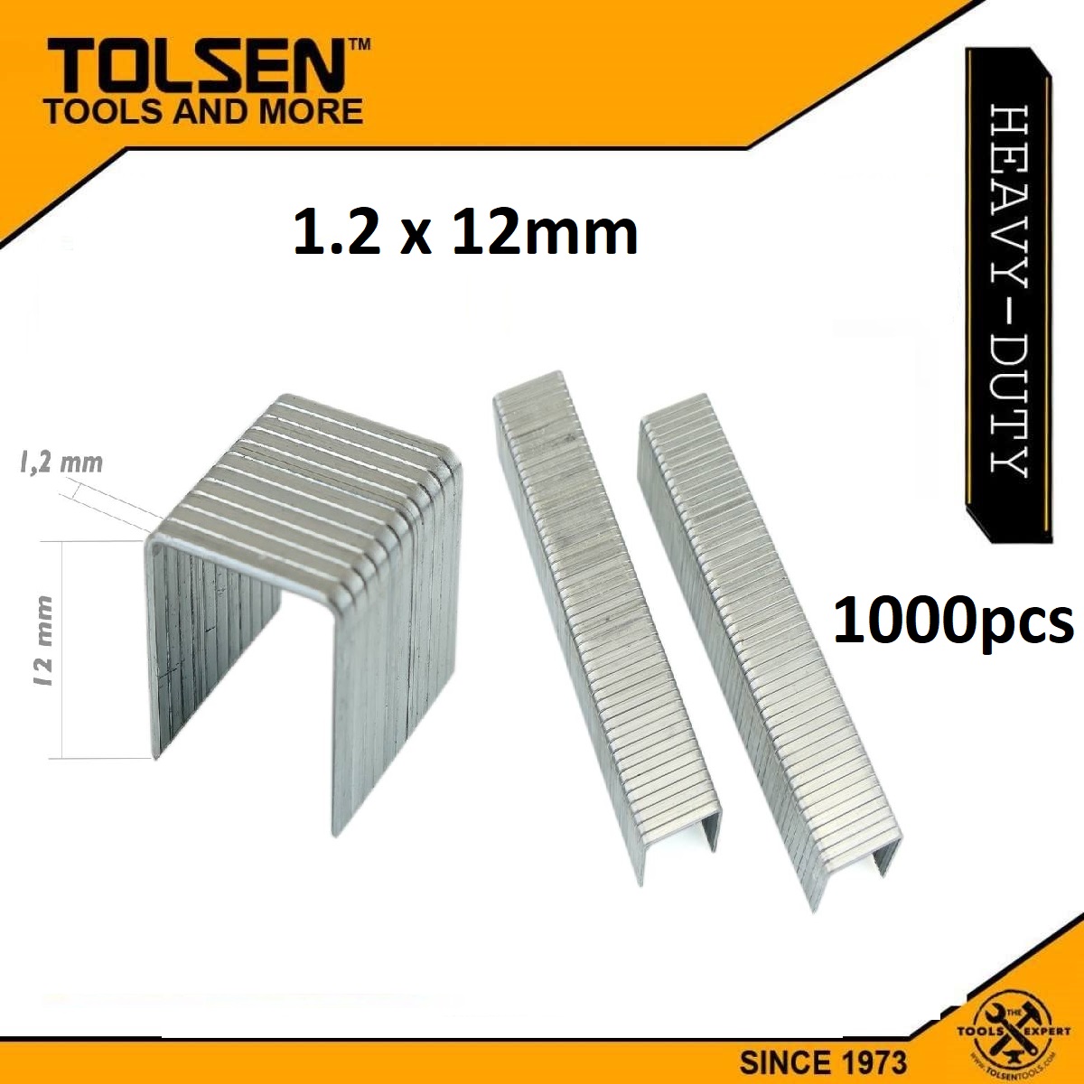 TOLSEN 43030 Staples Wire Refill | 1.2 × 12mm | 1000pcs | Compatible with TOLSEN 43021 Staple Gun | Model: 43030_img_2