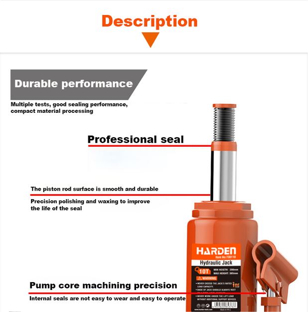 HARDEN Hydraulic Bottle Jack ( 2 Ton | 3 Ton | 5 Ton | 10 Ton | 50 Ton ), Heavy Duty Car & Truck Lifting Jack; 730102_img_2