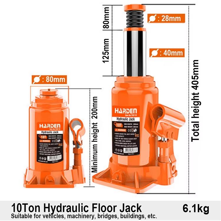 HARDEN Hydraulic Bottle Jack ( 2 Ton | 3 Ton | 5 Ton | 10 Ton | 50 Ton ), Heavy Duty Car & Truck Lifting Jack; 730102_img_8