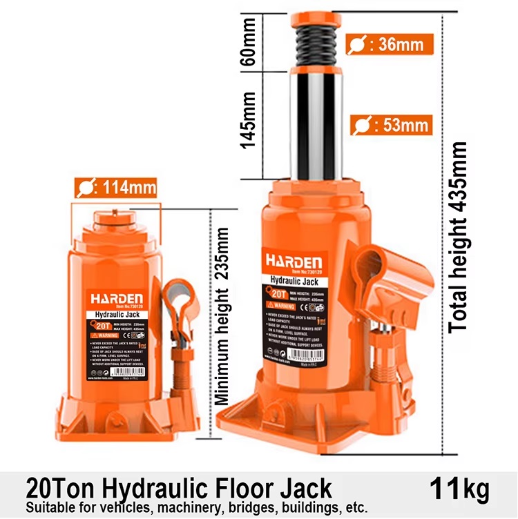 HARDEN Hydraulic Bottle Jack ( 2 Ton | 3 Ton | 5 Ton | 10 Ton | 50 Ton ), Heavy Duty Car & Truck Lifting Jack; 730102_img_9