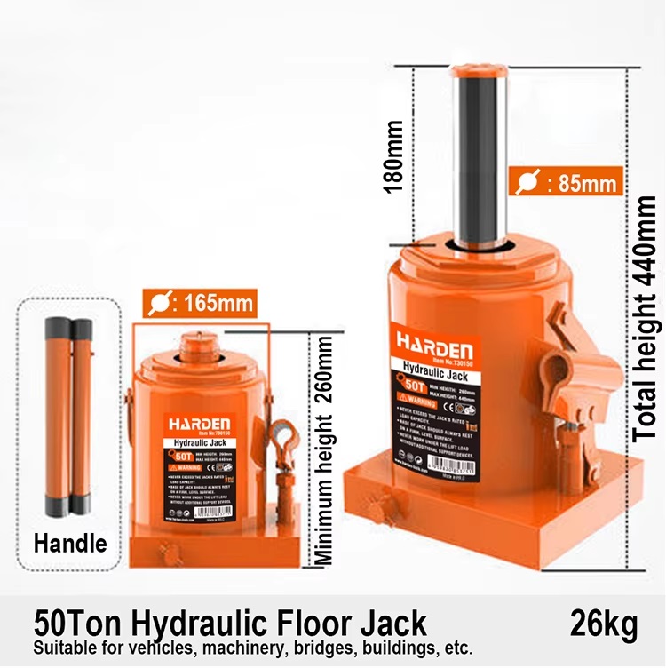 HARDEN Hydraulic Bottle Jack ( 2 Ton | 3 Ton | 5 Ton | 10 Ton | 50 Ton ), Heavy Duty Car & Truck Lifting Jack; 730102_img_10