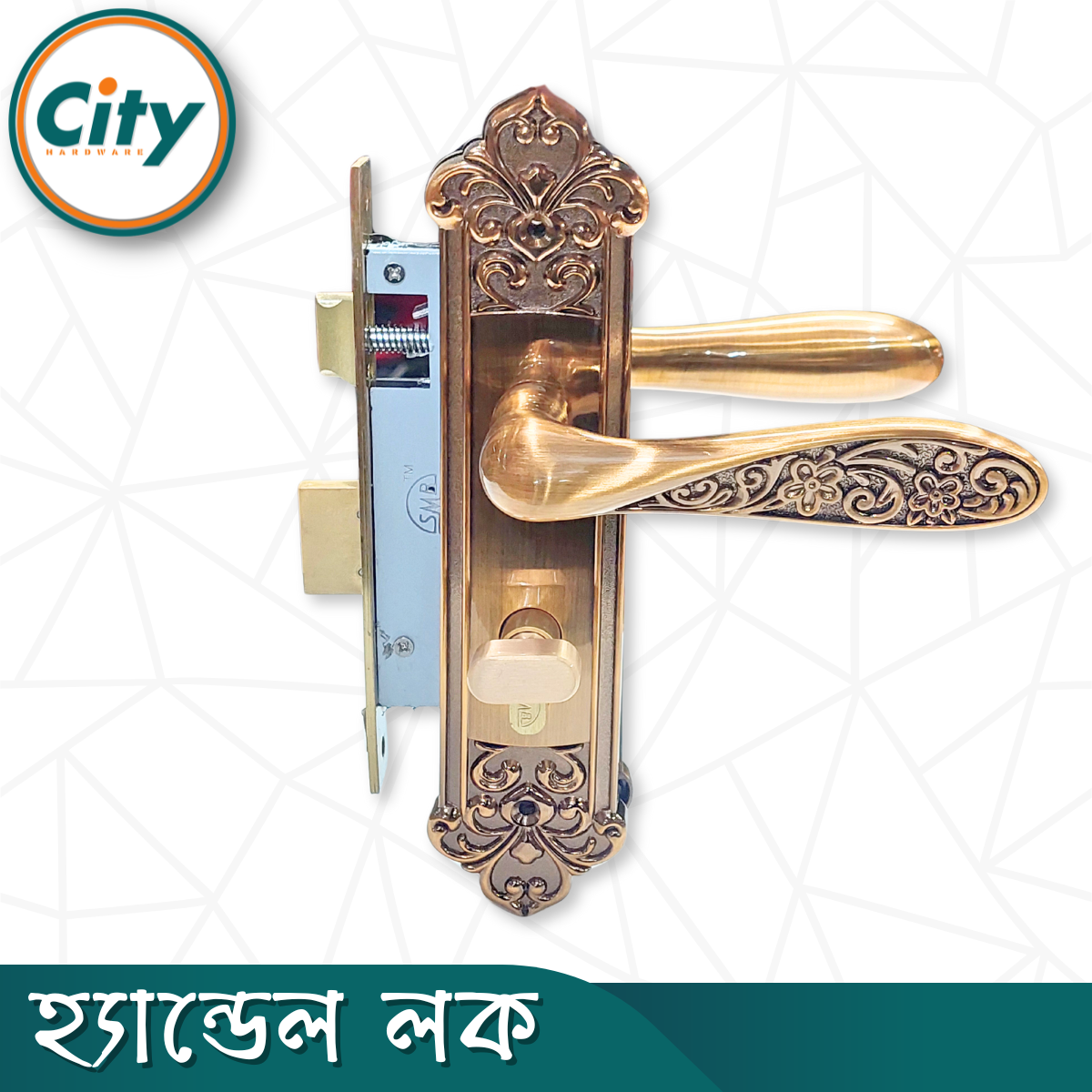প্রিমিয়াম কুয়ালিটি ছোট আকারের হ্যান্ডেল লক নব সহ ভিতরের রুমের জন্য সিএফ রঙের দরজার লক Door Lock_img_3