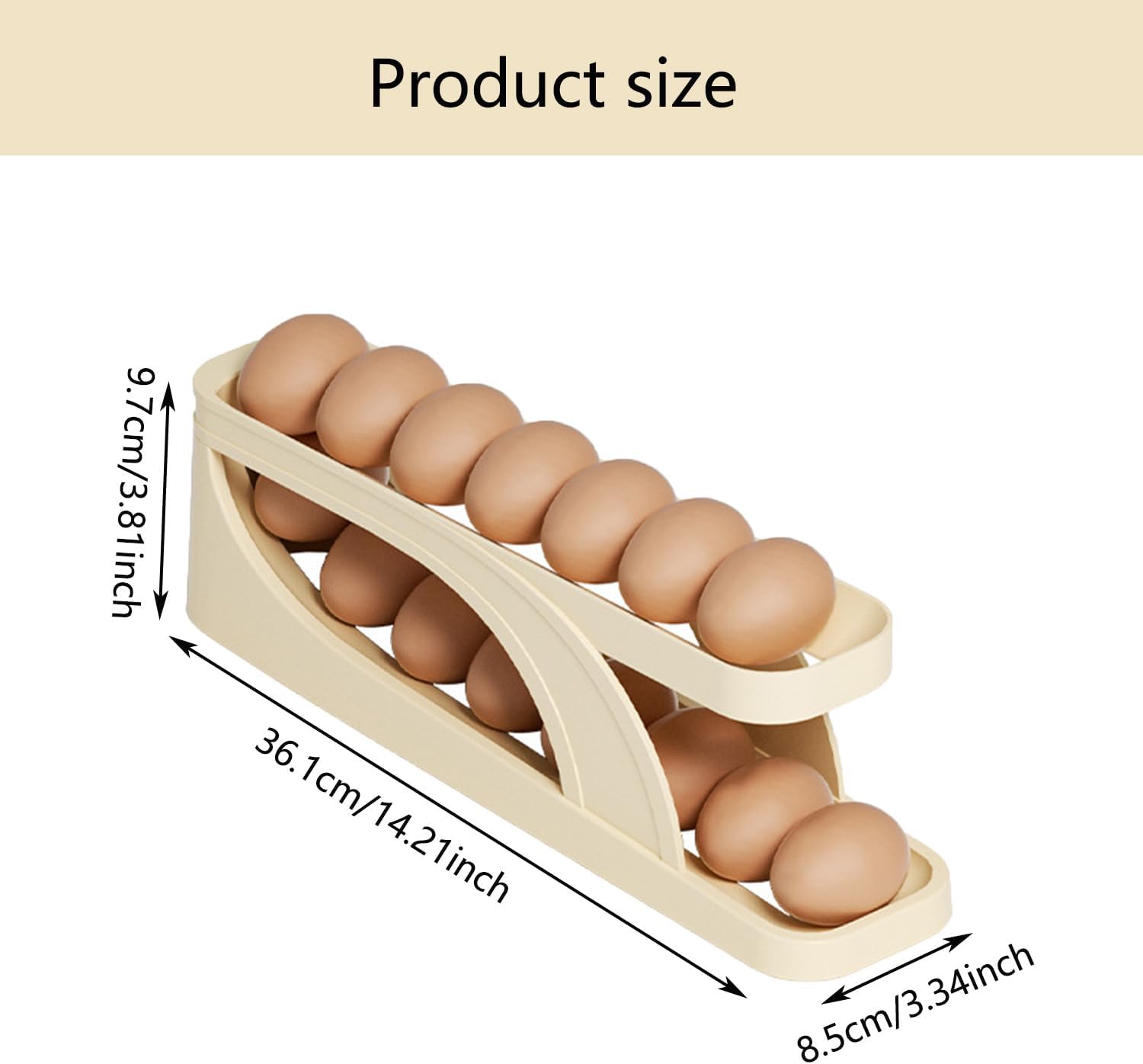 Automatic Rolling Egg Holder – Space-Saving 2-Layer Egg Storage Rack_img_3