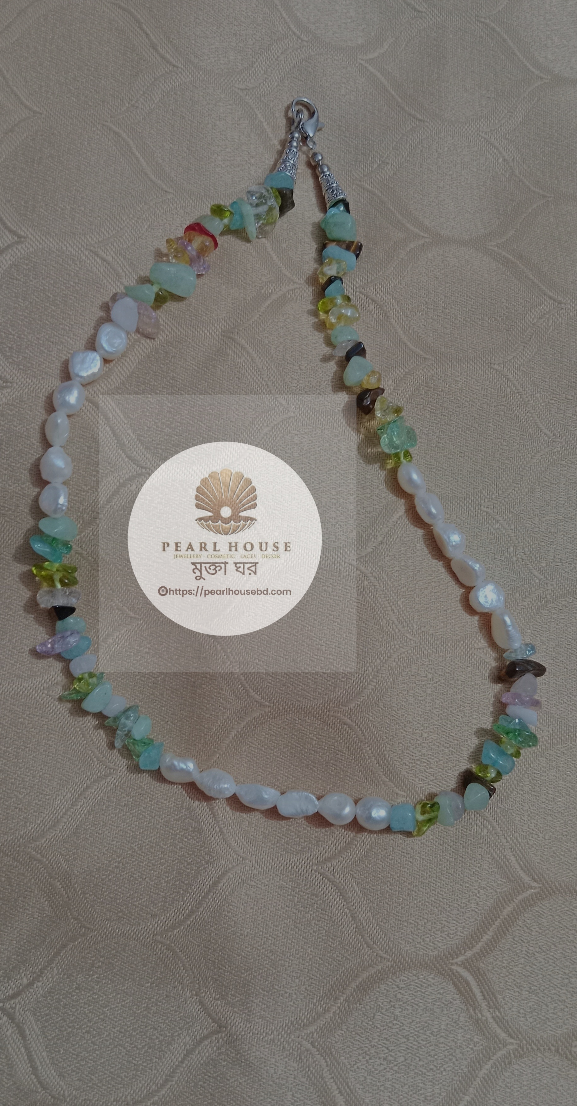 Pearl & Sea Coral Combination Neckpiece_img_0