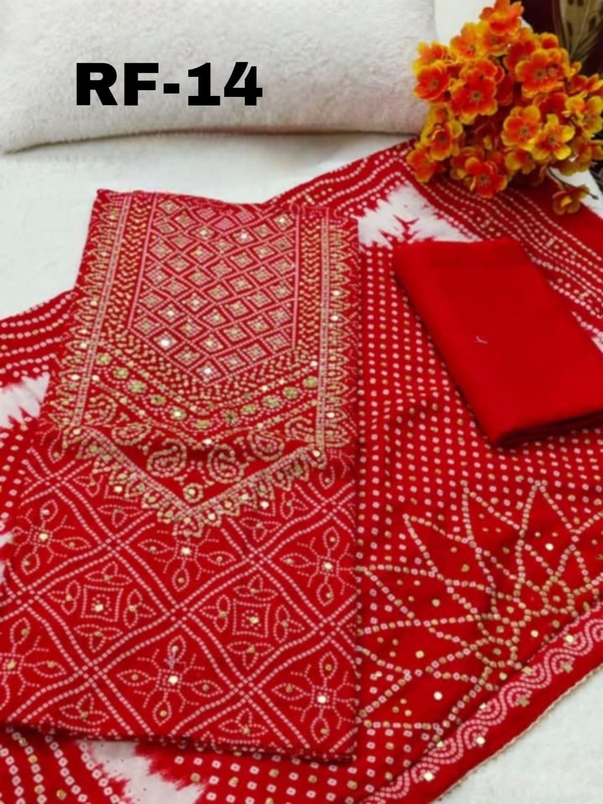 Chunri Buticks 3 Piece (Red)