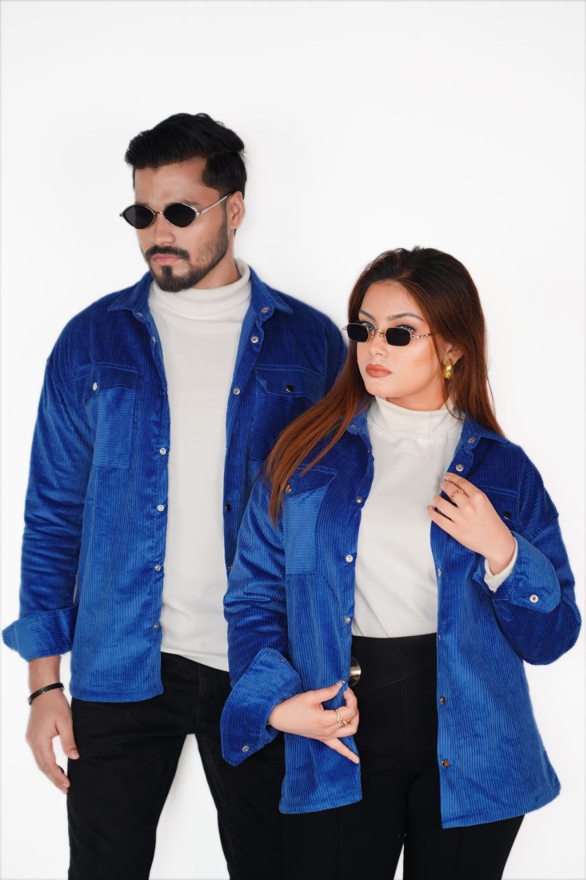 Corduroy men's Shacket in Blue_img_1