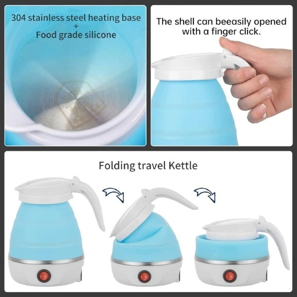 Mini Foldable Travel Electric Silicone Kettle_img_1