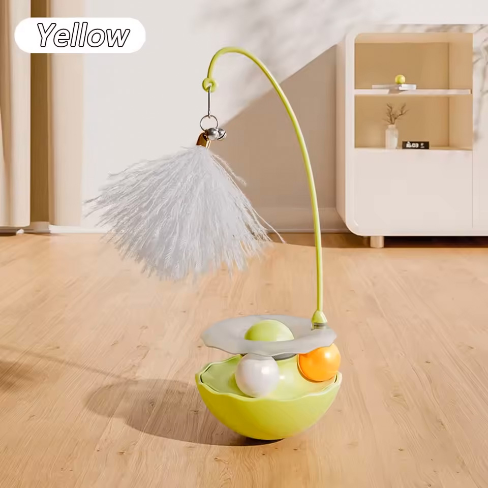 Interactive Tumbler Cat Toy – Endless Fun with Feather Play! 🐾 | Keep Your Cat Active & Entertained_img_3
