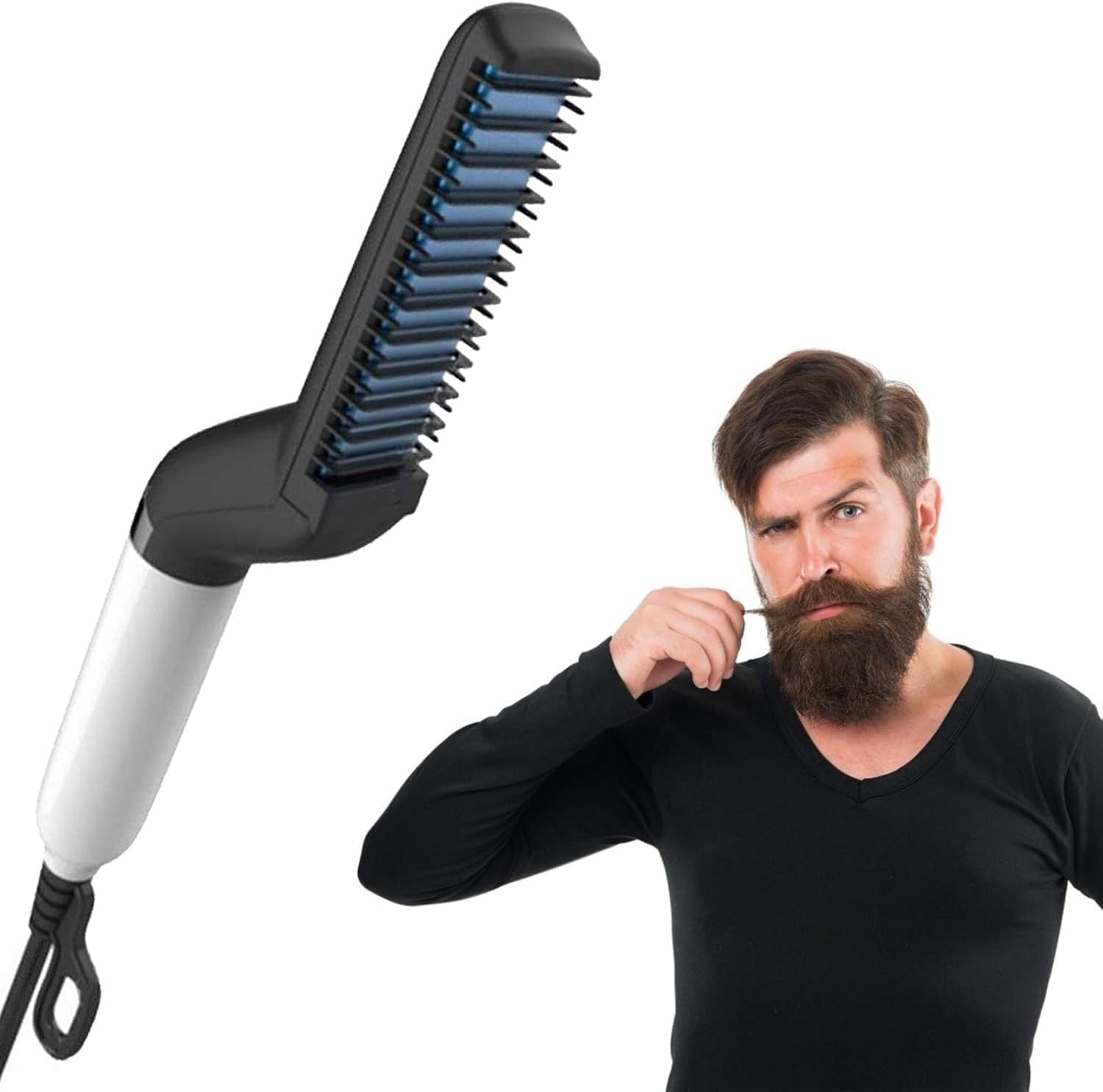 3-in-1 Hair Straightener, Curler & Smoothing Comb – Fast Heating, Anti-Scald, Travel-Friendly_img_7