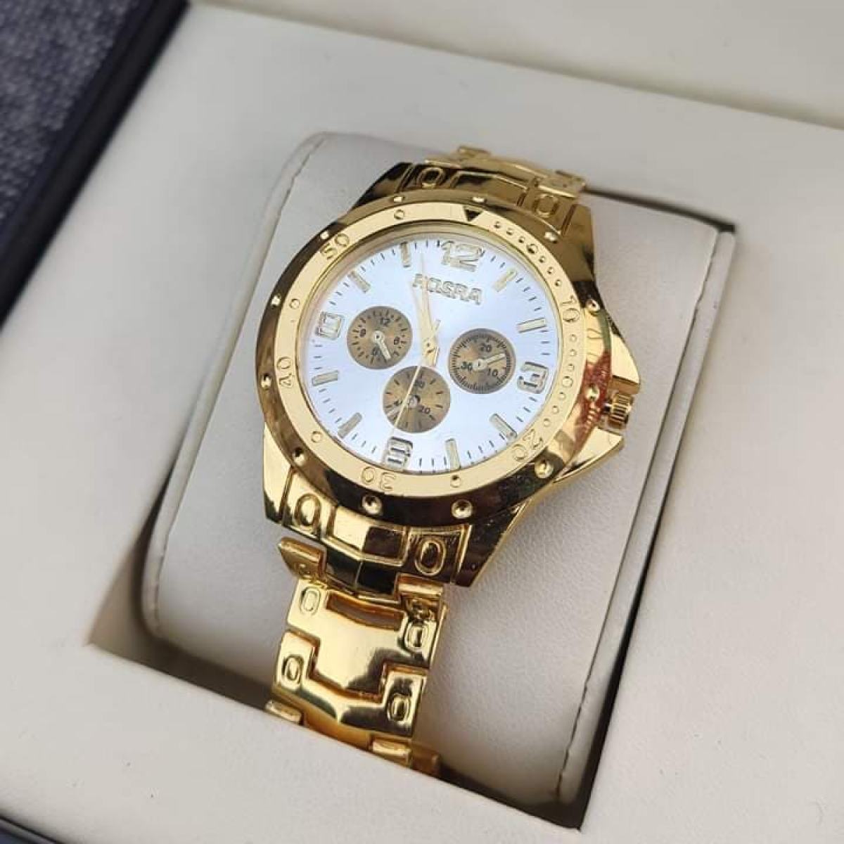 Quartz Wristwatches Stylish Chain Watch Collection For Men - Gold_img_0