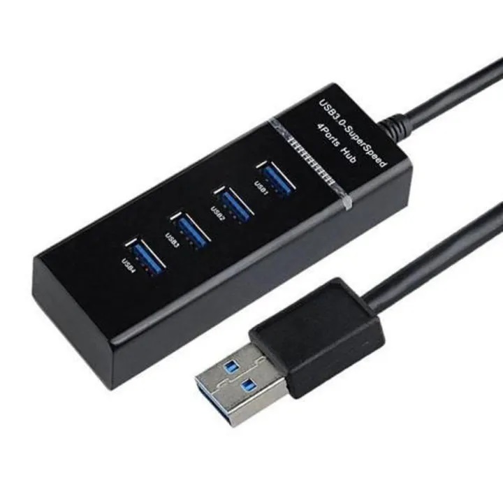 High Speed USB 3.1 4 Port USB 3.0 Hub for PC Laptop Tablet – Black_img_0