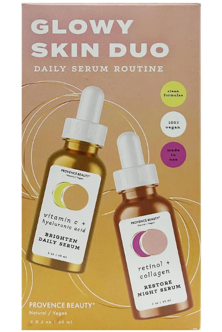 Provence Beauty Glowy Skin Duo Serum Set (Day & Night, 2×60 ml) (COS827)