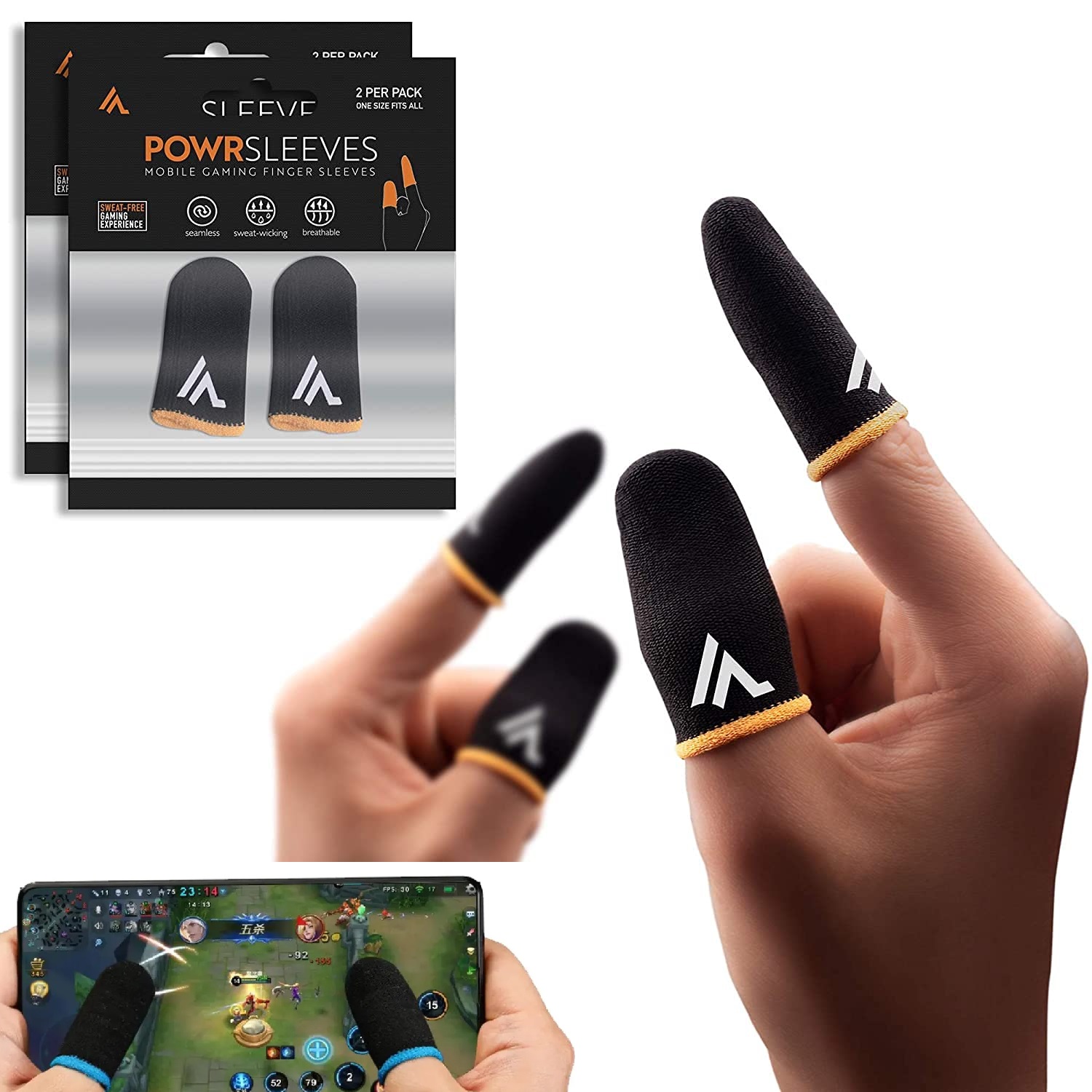 (4 pice) Mobile Finger Sleeve/Press Trigger Game Controller Sweatproof Gloves for Mobile Gaming / Finger Sleeves | Price in BD_img_0