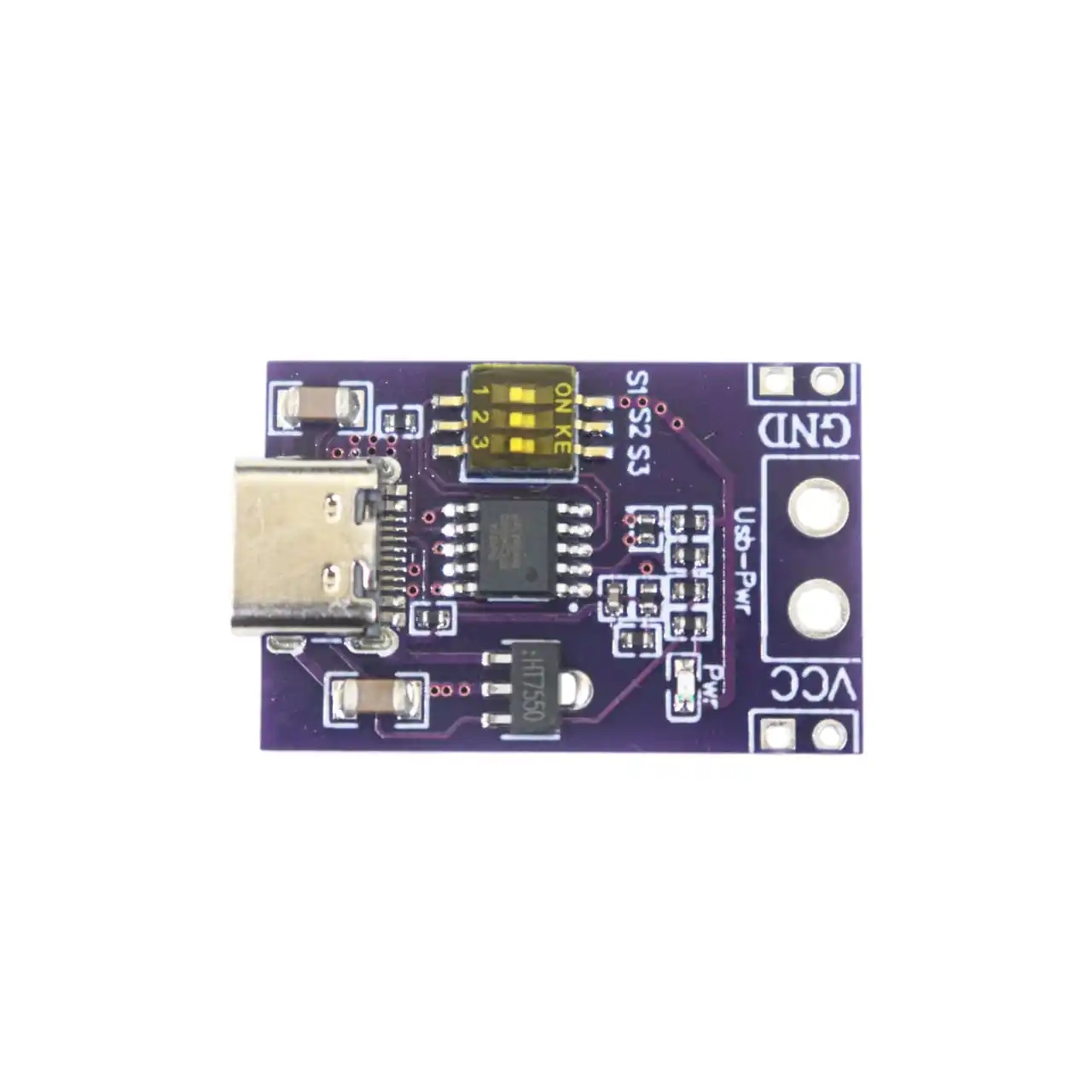 Type-C QC/AFC/PD2.0/PD3.0 to DC Fast Charge Decoy Trigger Module – USB-PD Notebook Power Supply with 5V/9V/12V/15V/20V 65W Fixed Voltage Output Circuit