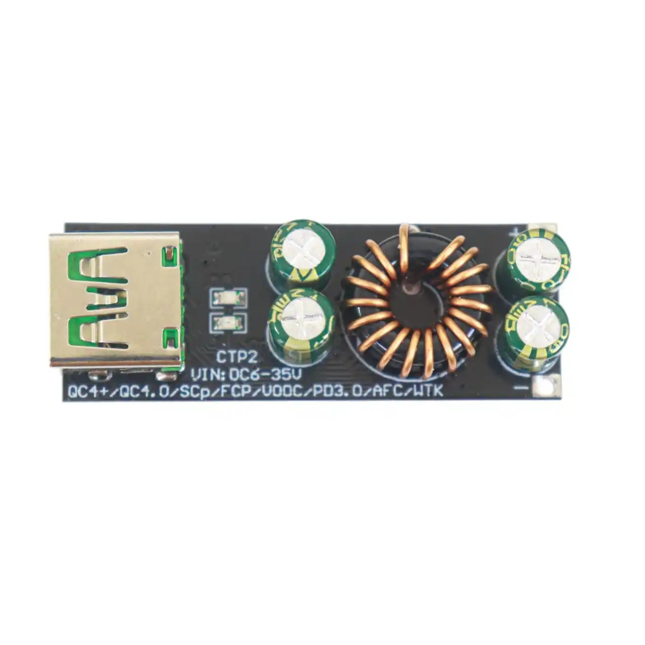 SW3516 60W 6-35V DC to USB Type C PD 3.0 QC4.0 + & Type A QC3.0 DC Fast Charge 12V 24V Step-Down Power Module
