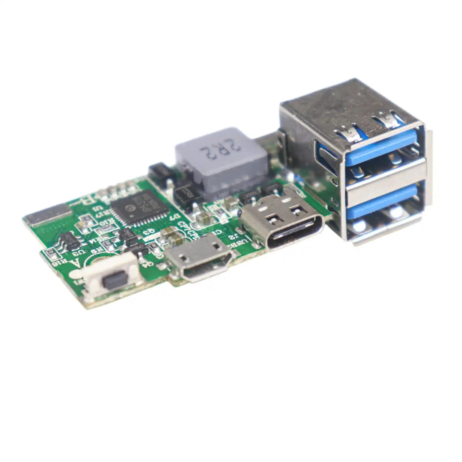 Fast Charge Power Bank Circuit Supporting 18W 3A Quick Charge 3.0, Type-C, Android Charging, 2 USB Output Power Bank Circuit