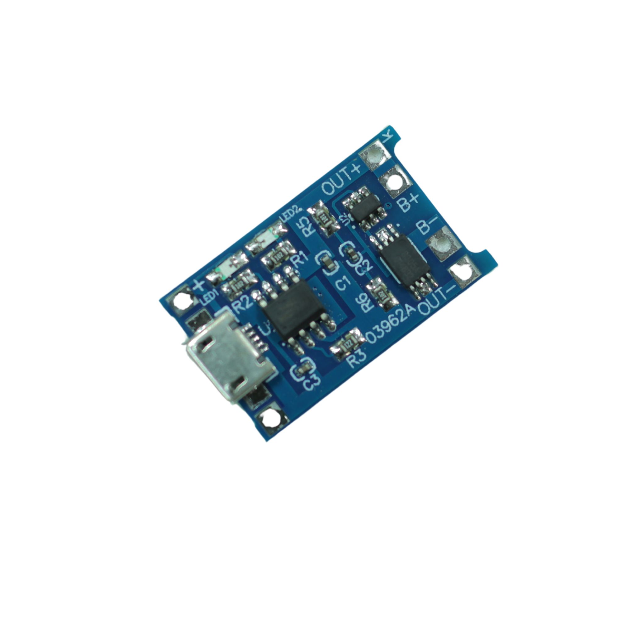 TYPE B TP4056 Battery Charger Circuit Module with Battery Protection for 3.7V Li-ion Batteries